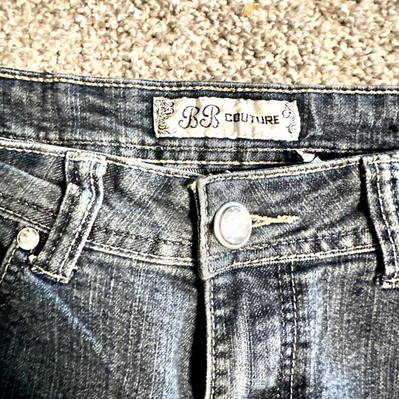 BB Couture Jeans Denim Embellished Bedazzled Juniors Size 11 - Picture 3 of 6